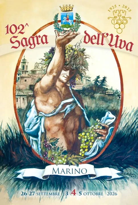 sagra dell'uva di marino 2026, locandina ufficiale realizzata da walter marin